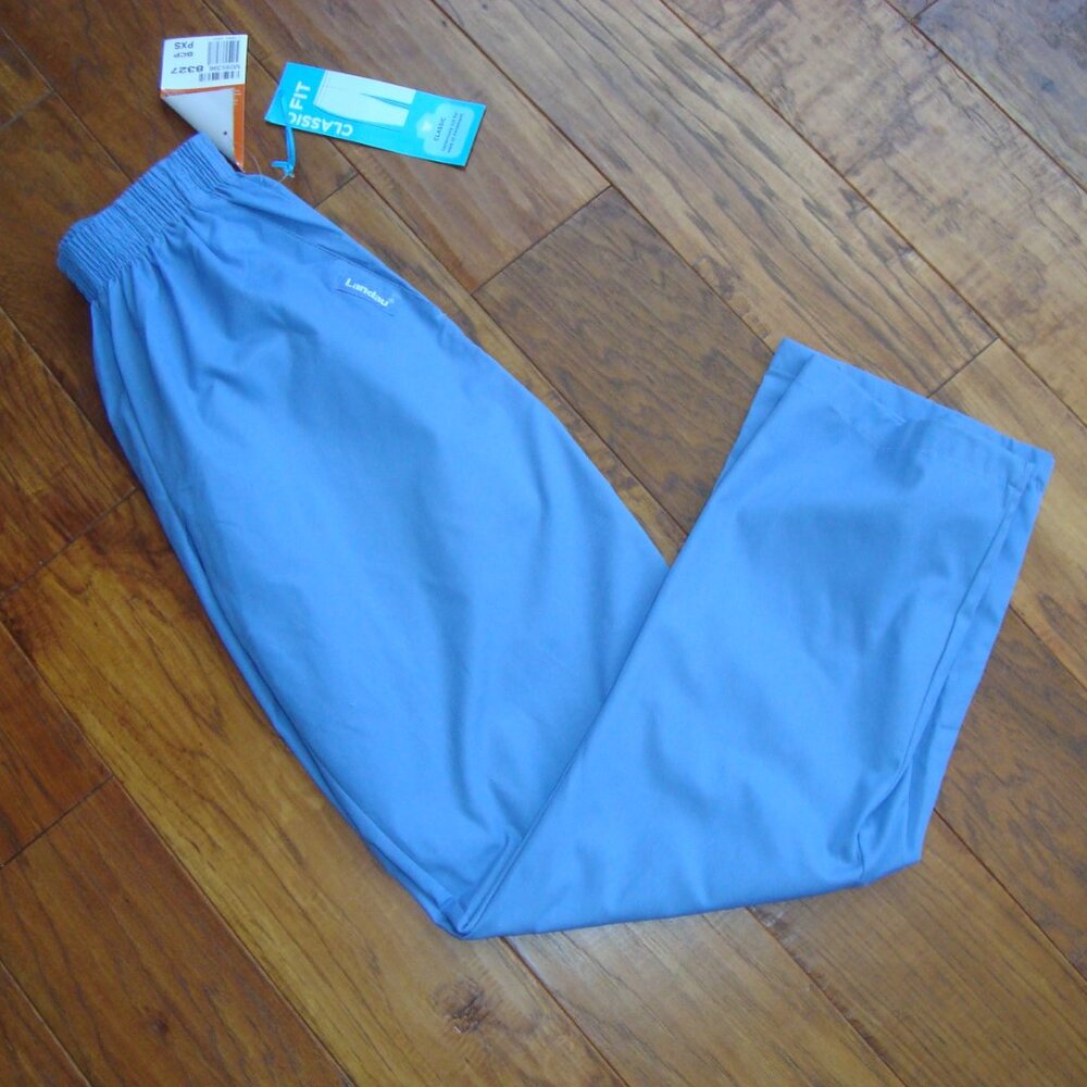 NWT Landau Scrubs Pants Elastic Waist Blue Size XS